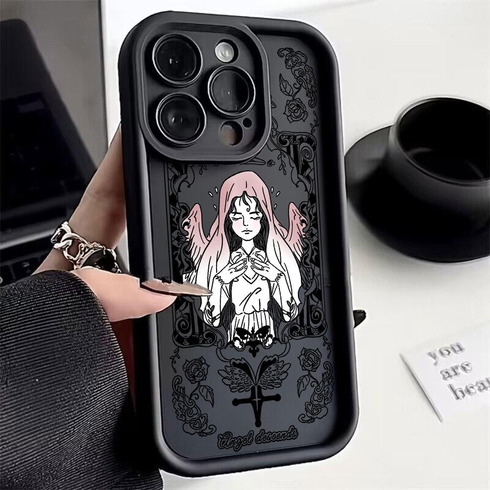 

Original Retro Cupid Angel Luxury Phone Case for Samsung Galaxy A56 A55 A36 A35 A26 A25 A15 5G A24 A23 A22 A52 A71 A72 4G Cover A51
