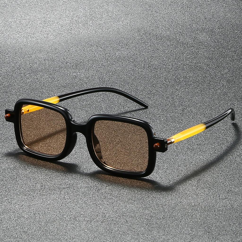 Punk Square Sunglasses Men Fashion Vintage Candy Color Rim Outdoor Shades Women Trendy Brand Design Casual Sun Glasses