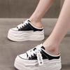 Net Shoes Female Lazy Mesh Surface One Foot Half Slippers Female 2025 Summer New Thick-soled Muffin Bottom Bag Head Slippers Female