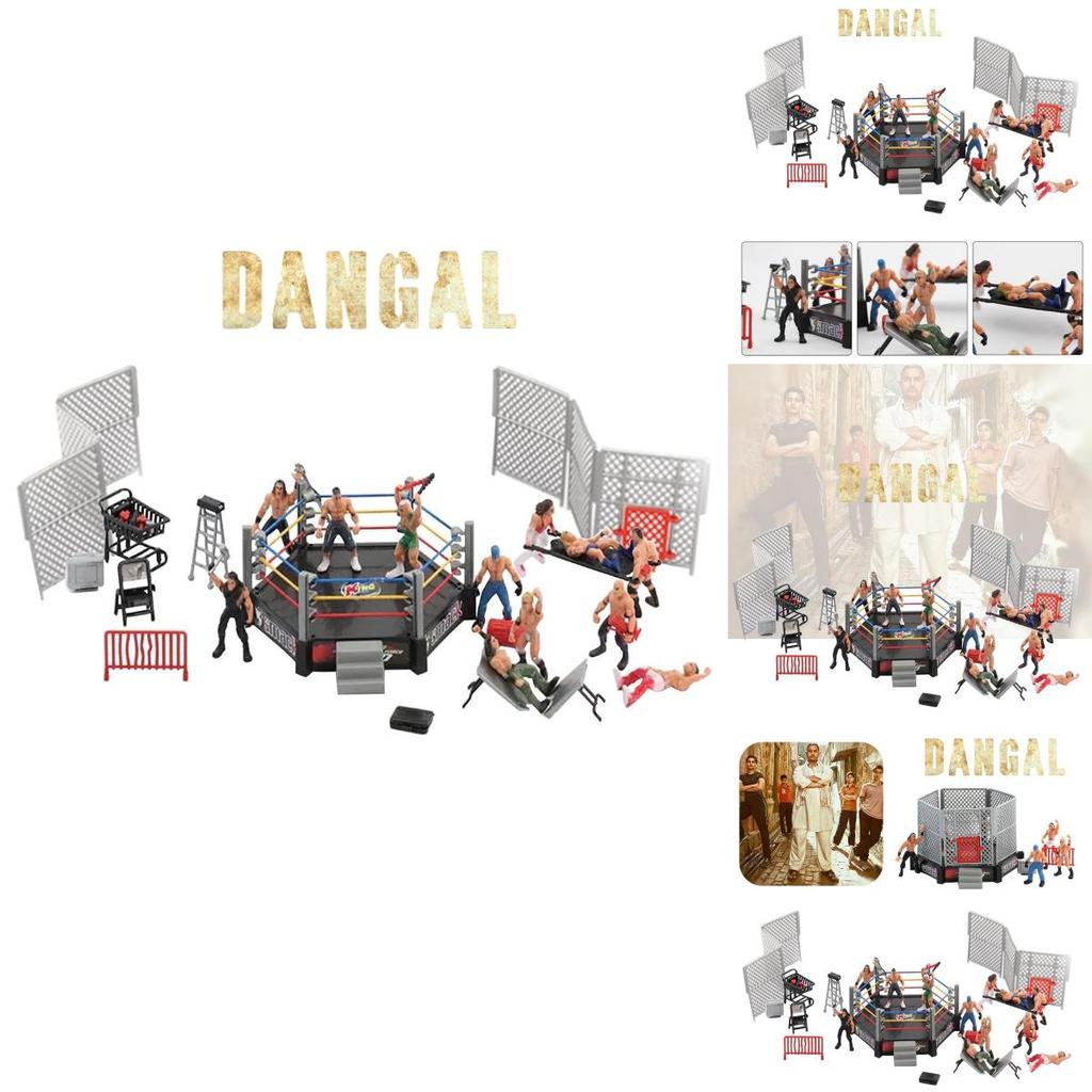 Interactive Wrestler Toy Set Diy Assembly And Static Model Perfect For Children