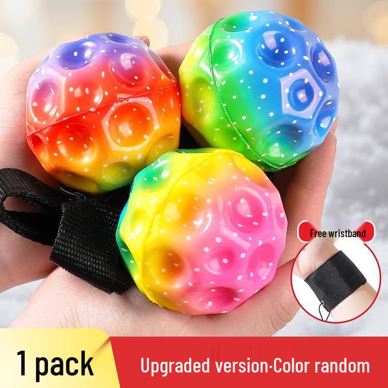 Moonstone Bouncy Fitness Throw Ball with Elastic Rope