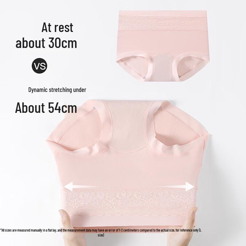 Fenteng Women's 10A Antibacterial High-Waist Lace Briefs 3-Pack