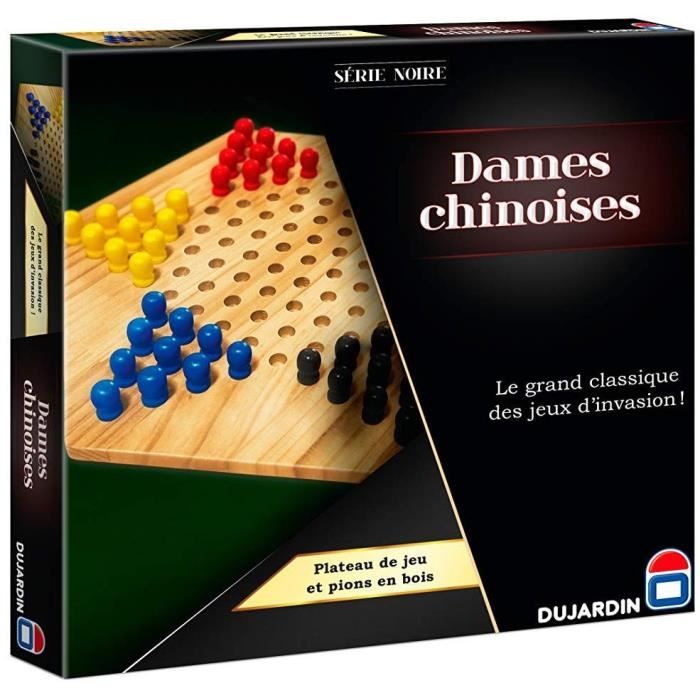 SERIE NOIRE DAMES CHINOISES - Jeu de plateau - DUJARDIN - Déplacez vos pions pour traverser le plateau et atteindre le camp adverse