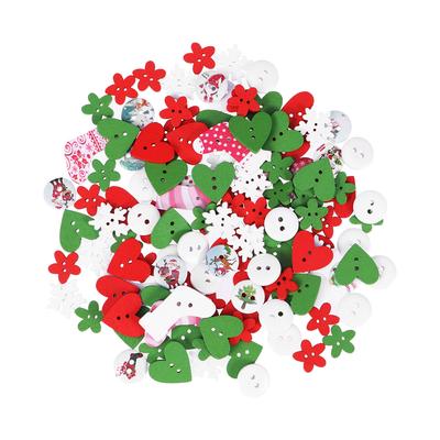 Noël vêtements de Couture Boutons Artisanat 10 Noël Bonhomme de neige BOUTONS 15 mm 5//8/"