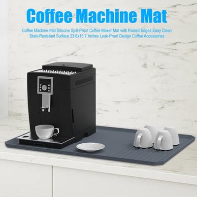 Silicone Coffee Machine Mat Quick Dry Anti-slip Rectangle Dish Bowl Plate Dinnerware Placemat Kitchen Countertop Drying Mat