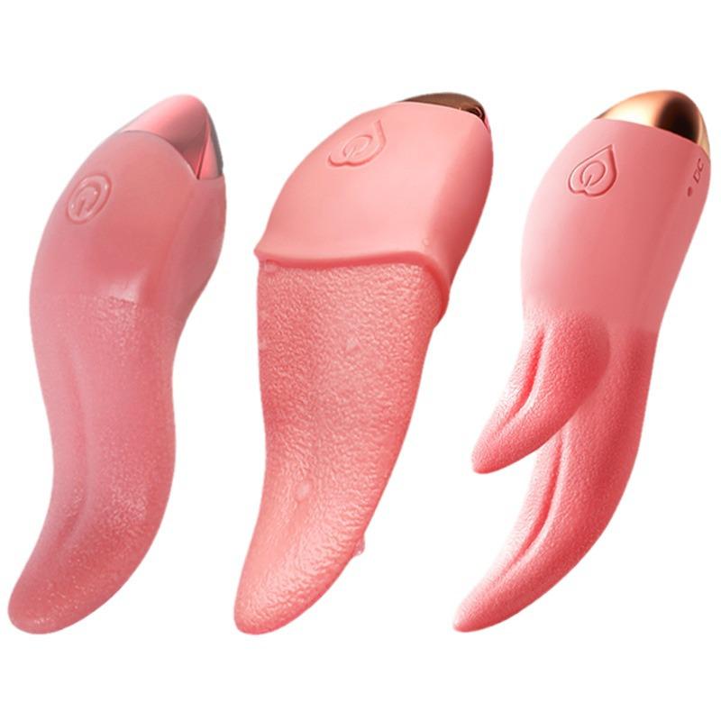 Electric Vibrating Massager for Women - Dual Licking Tongue with Warming Feature