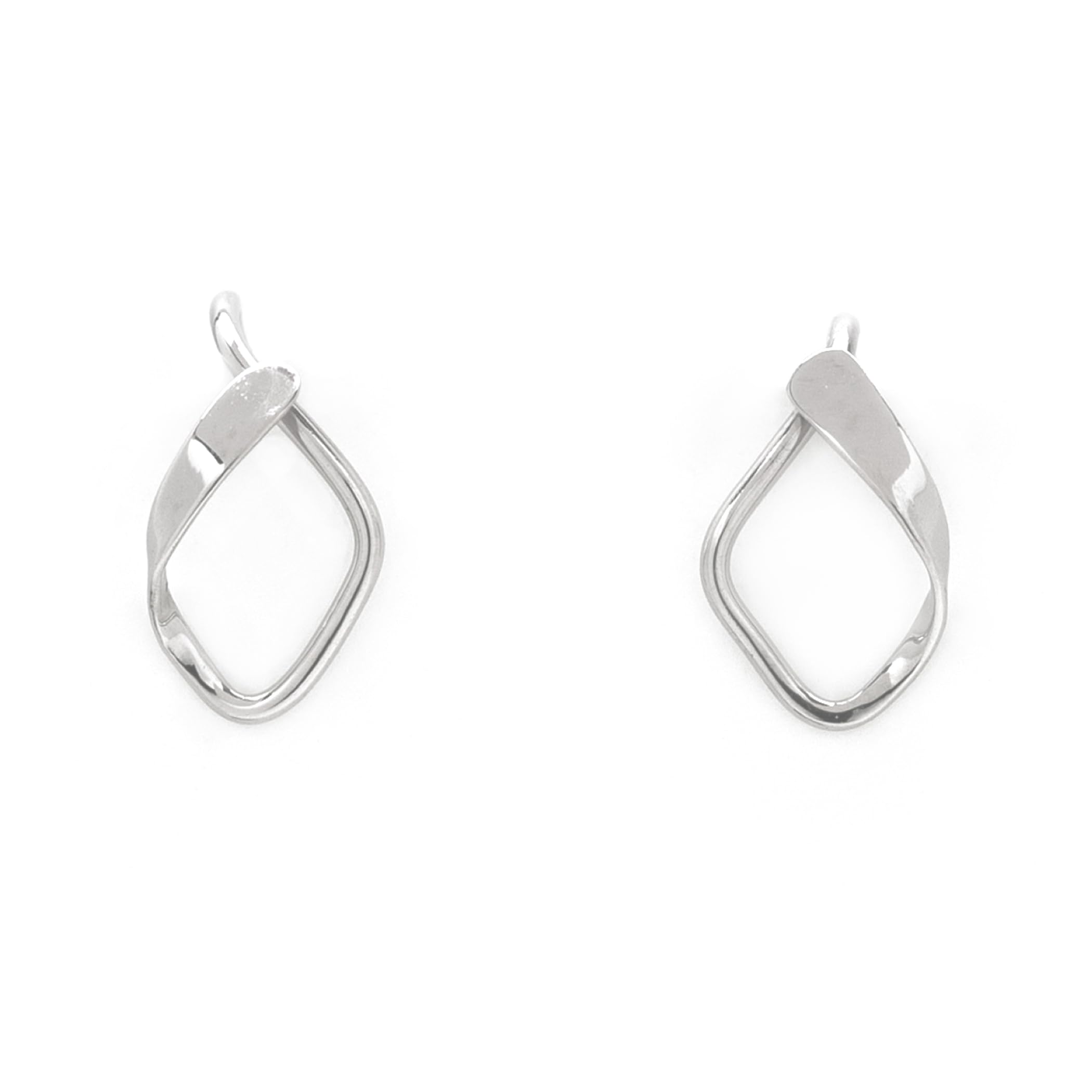 

ESTELLE [Official] Women s Platinum Hook Earrings with Drop Motif, 0202-3290-0019-0000