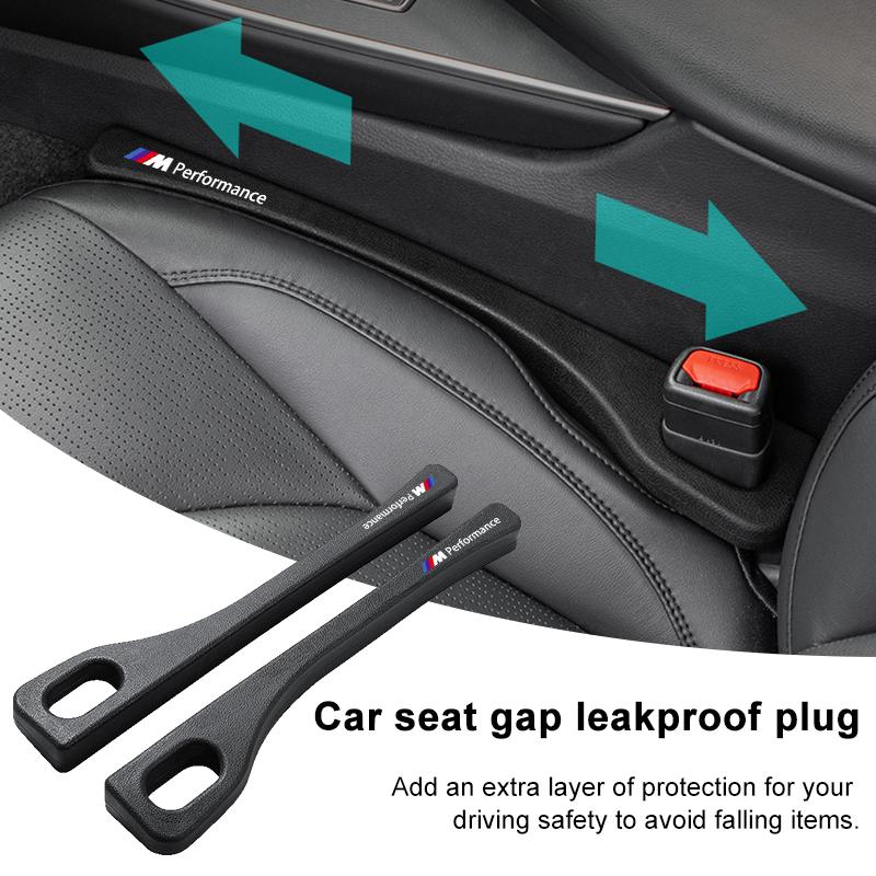 M LOGO Car Seat Gap Filler Side Seam Plug Strip Leak-proof Filling Strip For BMW X7 X3 X4 X5 X6 3 4 5 6 7 Series Z4 M M3 M5 M6 E38 E39 E46 E53 E60 E61