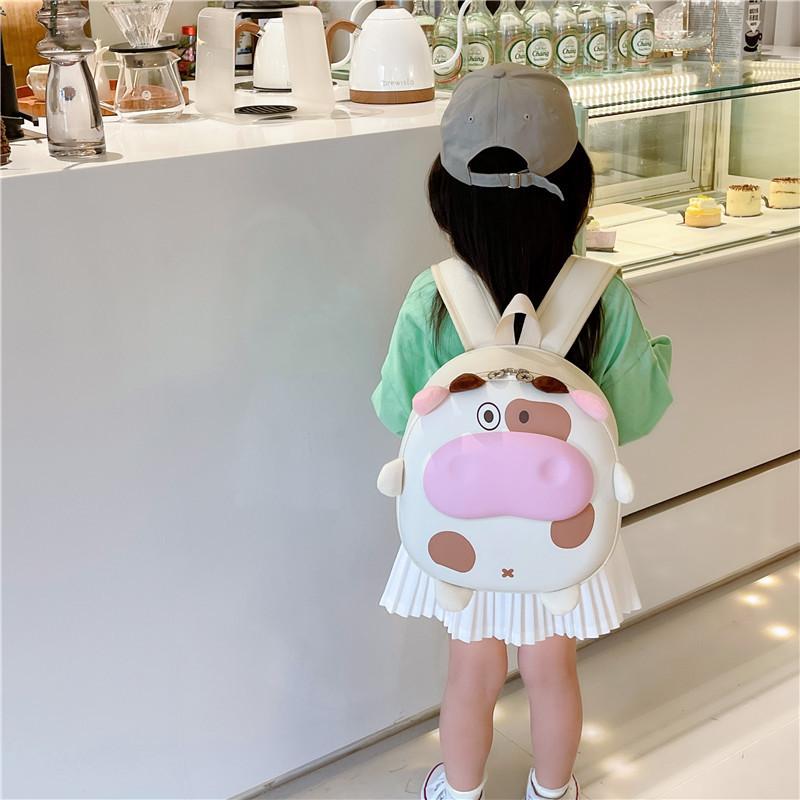 Cute Pig Design Kids Backpack For Preschool Boys And Girls Nylon Material