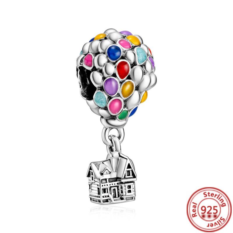 2025 Hot Sale 925 copper Balloon Rainbow Unicorn Charm Bead Fit Original Pantaro Bracelet Making Fine DIY Zircon For Women