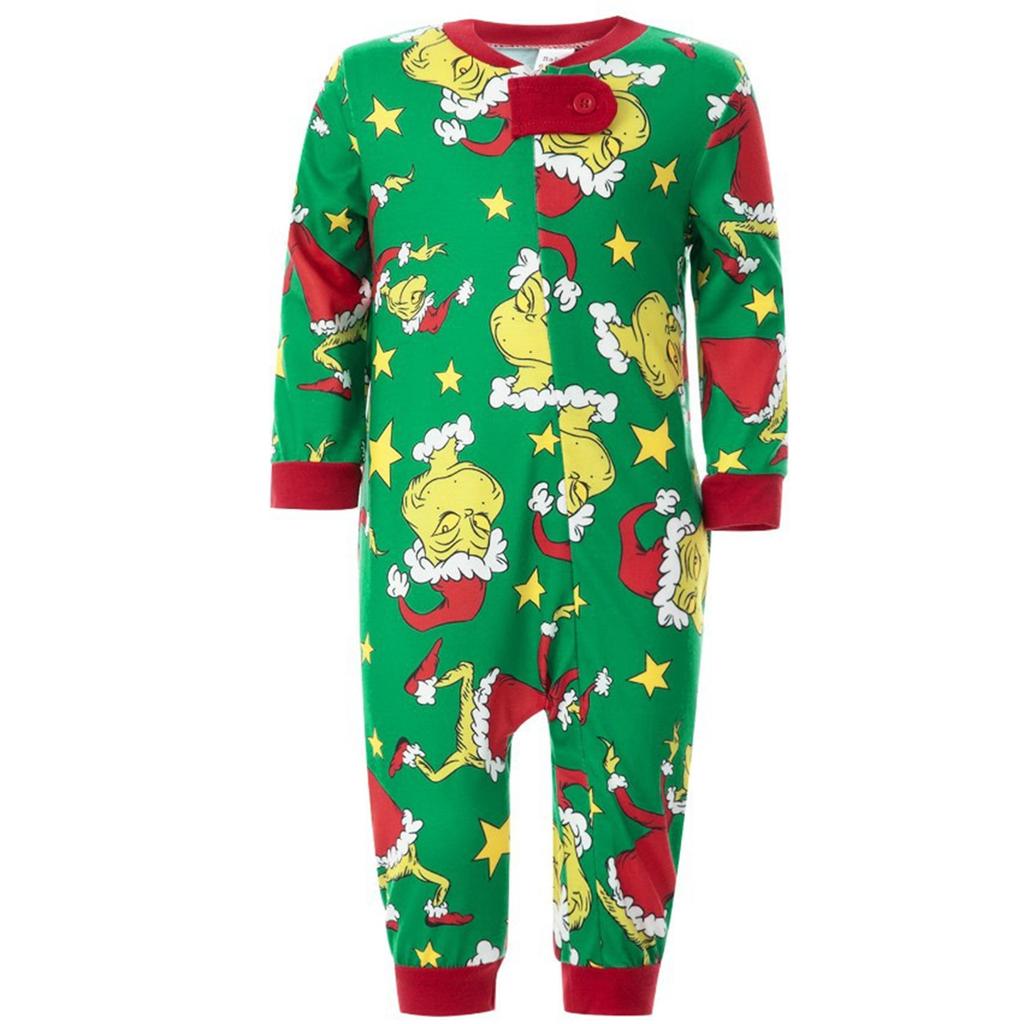 Christmas Print Cute Family Set Pajamas, Home Clothes, Family Set Long Sleeve Top Pants Set