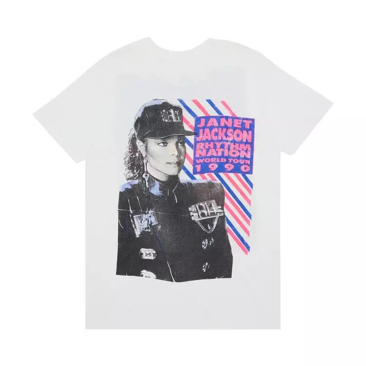 Janet Jackson Rhythm Nation World Tour Shirt White Unisex S-5XL UU231.webp Unisex T-Shirt S