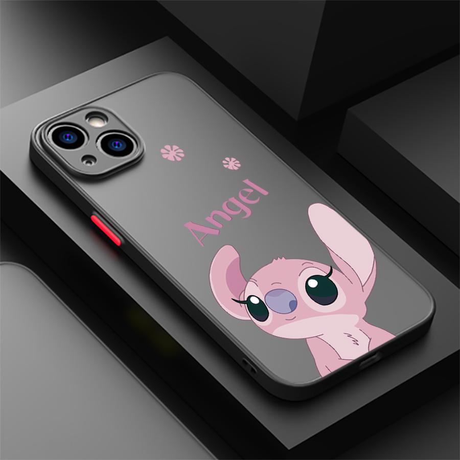 Stitch Angel Back Phone Cover Case for iPhone 17 Pro Max 12 XS XR 17e Air 7 8 SE 11 14 16 Plus 13 Mini 15