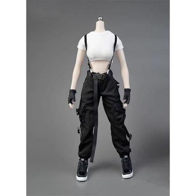 MKFDCYOKOFC Figura de Disfraz a Escala 1/6, Traje de Soldado Femenino, Pantalones, Top que Muestra el Ombligo, Traje Sexy (Cuerpo, Cabeza, Zapatos, etc.. No incluido), Blanco