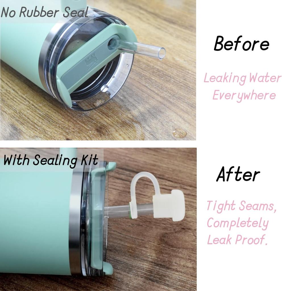 4pcs Clear Silicone Leak Proof Durable Cup Protector Accessories for CONQUERALL Stanley Cups