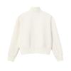 Fila White All Day Fashion Simple Classic Retro Sports Casual Personality Relaxed Versatile Comfortable Half-Zip Stand Collar Sweatshirt F11W613205FIV