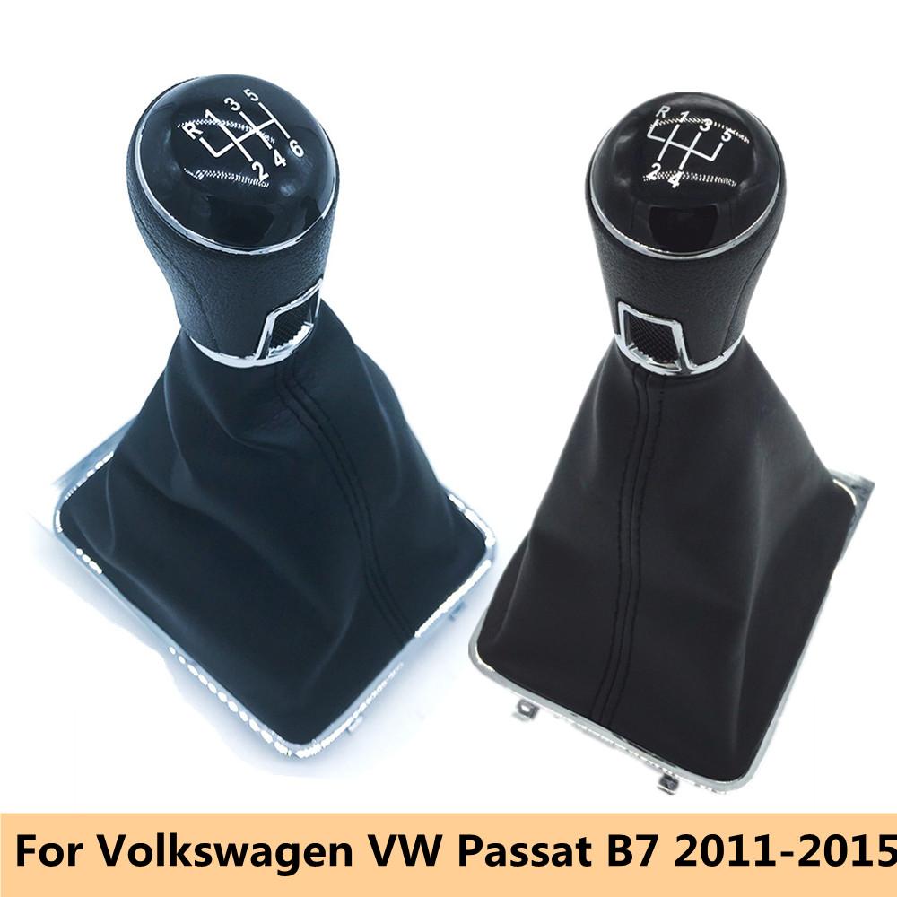 Gear Shift Knob Lever Shifter Stick Gaiter Boot Cover Collar For Volkswagen VW Passat B7 2011 2012 2013 2014 2015 Car Styling