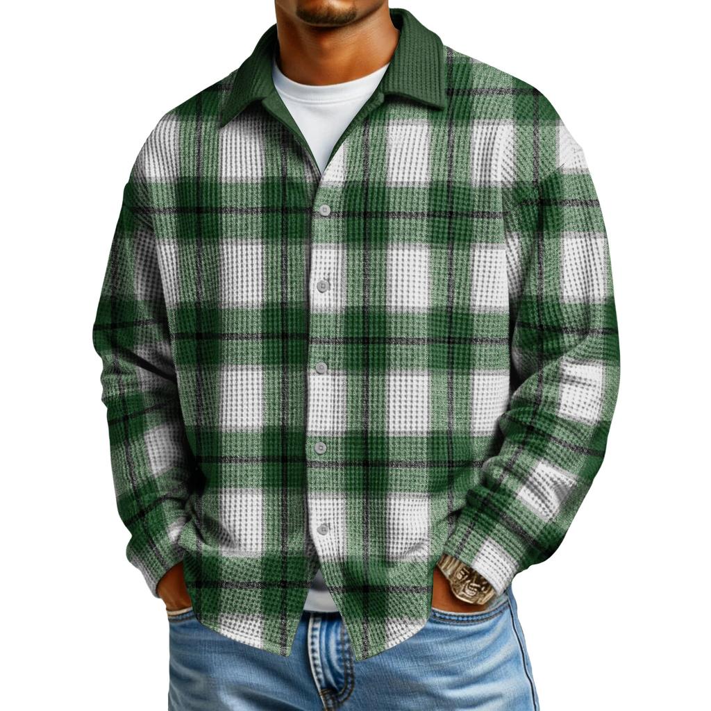 Men's Casual Button-Down Long-Sleeve Shirt