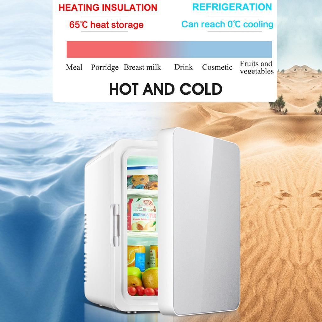 12V 20L 75-80W Kjøleskap Fryser Minikjøling Varmeboks Kjøleskap kjølig Dual-Use Hjemme Bilbruk Kjøleskap Ultrastille lavstøy bil