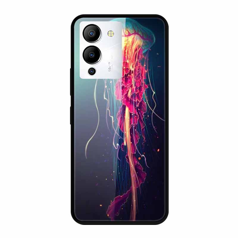 Luxury Shockproof Tempered Glass Back Cover Hard Case For Infinix Note 12 G96 Infinix Note 11pro 11s Protective Cool Phone Cover