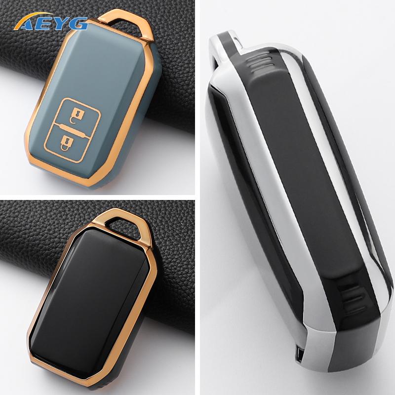 New Fashion Soft Tpu Car Key Case Cover Shell Fob For Suzuki Swift Wagon R Jimny Sierra Spacia Ertiga 2 Buttons Auto Accessories