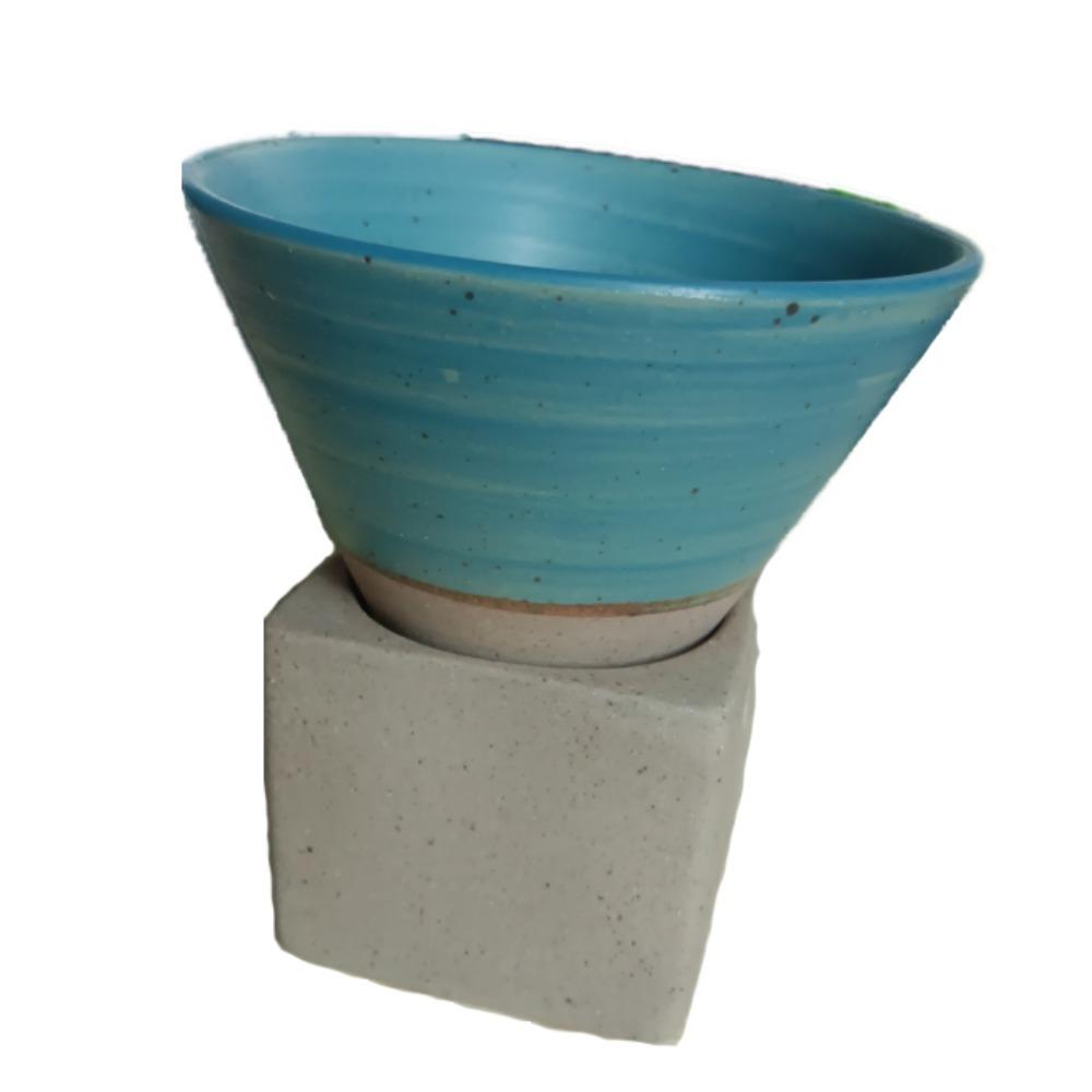 100ml Ceramic Coffee Mugs Vintage Afternoon Tea Cup Coarse Pottery Coffee Cup  Kitchen синий