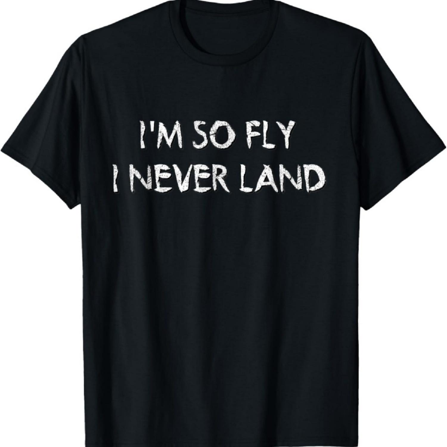 

I M SO FLY I NEVER LAND Distressed White Text Designed T-Shirt XXXXXL чёрный