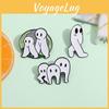 Charming White Ghost Shaped Brooch Stylish Cartoon Pin For Men And Women With Unique Design