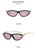 Women's Cat-Eye Sunglasses with Metal Knot Temples