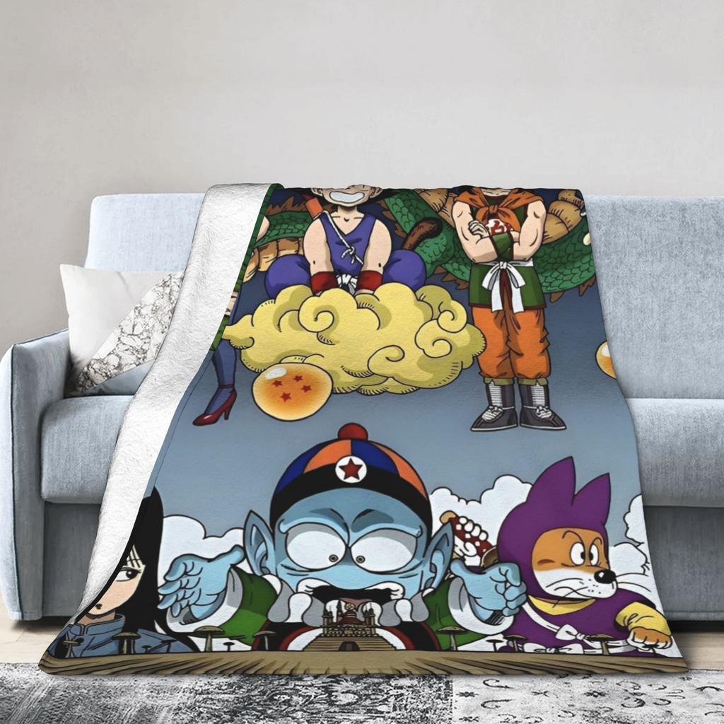 DBZ Battle Blanket Cartoon Flannel Novelty Soft Throw Blanket for Bedding Lounge Summer,