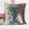 Case Dual Pillow Color Flip Sequin Cushion Cover Home Living Room Gift Decor