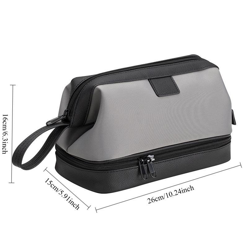 Large Capacity Dry Wet Separation Toiletry Bag Multi-Purpose Waterproof Travel Storage Pouch for Outdoor Trip Bathroom Organizer