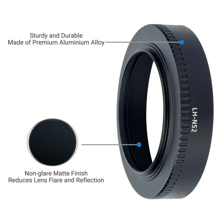LH-N52 Gegenlichtblende für Nikon Z 28mm F2.8/Z 40mm F2 Objektiv (Schwarz)