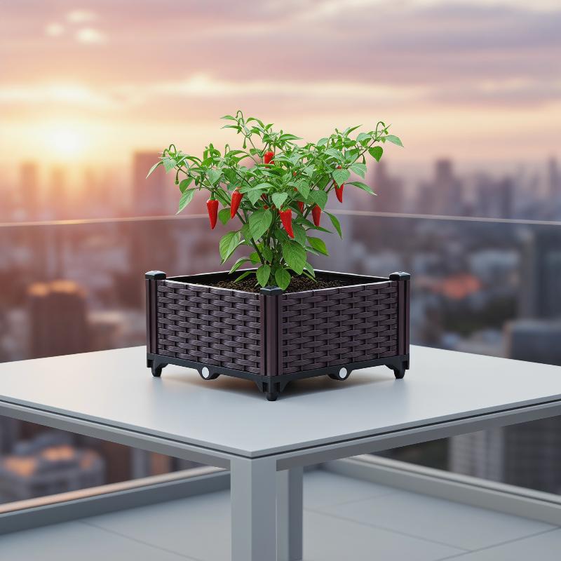Outdoor Vegetable Planter Box Large Capacity Plant Growing Pot For Herb Tomato Vegetables Garden Balcony