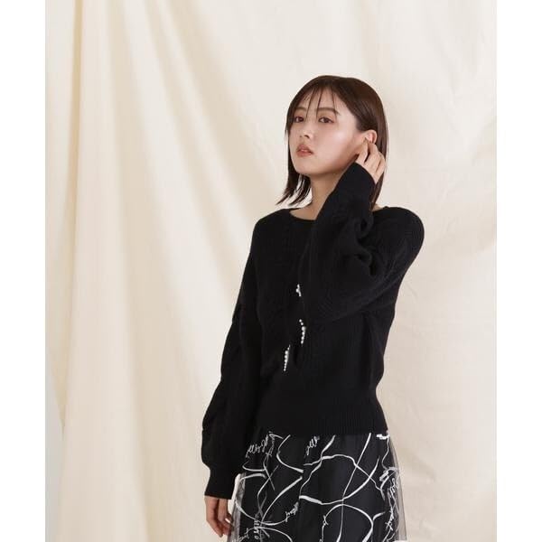 Jill by Jill Stuart Pearl Cable Knit Sweater, Women's, Ecru