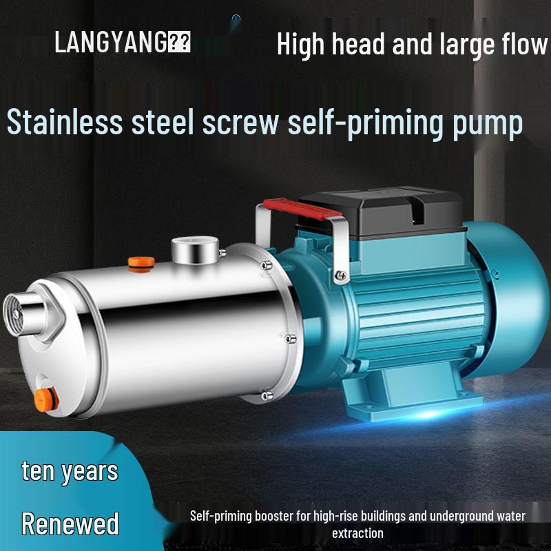 Automatic Stainless Steel Self-Priming Screw Pump for Household Water Boosting and High Head Suction
