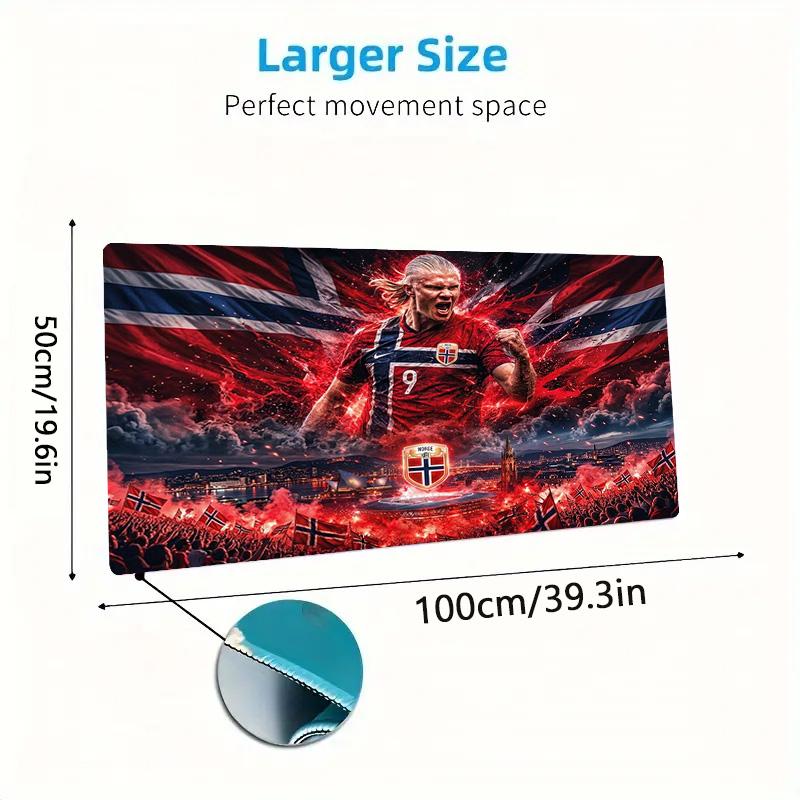 Erling Haaland Color Mouse Pad Large Gaming Table Cushion Non-slip Laptop Tablet Big Mousepad XXL Mat Mini PC Playmat With Lock Edge