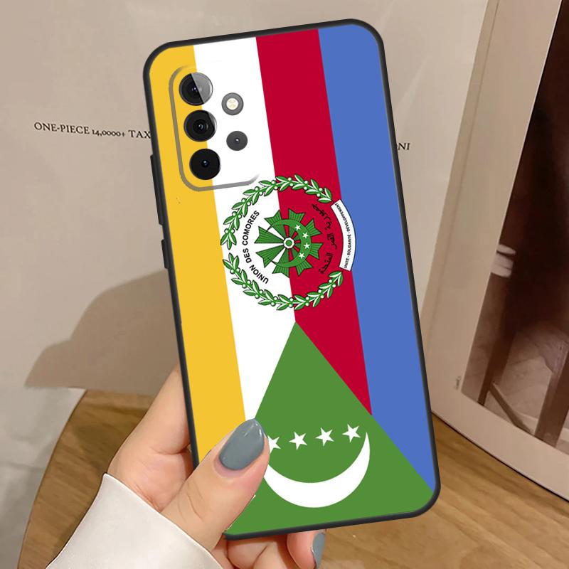 Чехол-флаг Коморских островов для Samsung Galaxy A56 A36 A16 A06 A13 A33 A53 A52 A32 A12 A54 A34 A14 A35 A55 A17 A15 Samsung A55