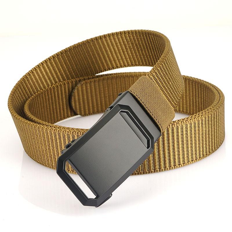 Men s Nylon Casual Automatic Buckle Belt Inner Strong Durable Smooth 120cm