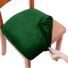 Velvet Spandex Dining Room Chair Seat Covers Removable Washable Elastic Cushion Covers For Upholstered Dining Chair