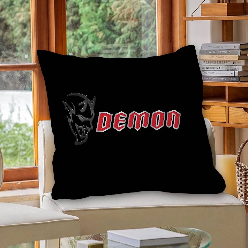 SRT Hellcat Demon Dodge Challenger Car Racing Cushion Cover Pillow Cover Decor Pillowcase Printed Cushion Case for Couch