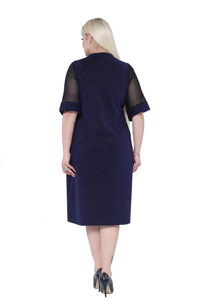 Women's Big Size Dress Sparkly Stylish Plus Size Dress 21B-2305