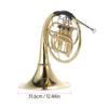 Bb Single French Horn 3 Key Brass Gold Lacquer Single-Row Split French Horn Wind Instrument with