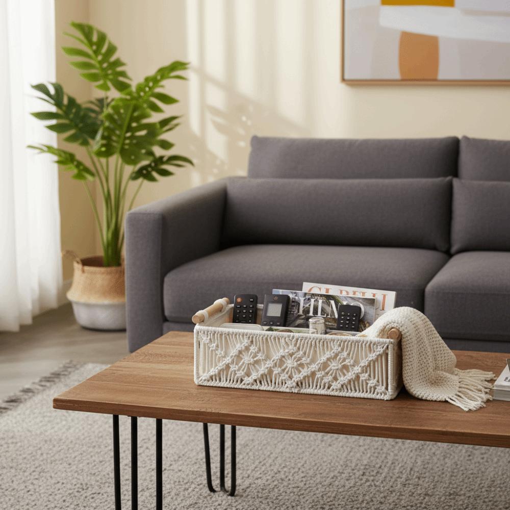 Handmade Woven Storage Boxes Boho Decor Style Cabinet Organizer Storage Baskets  Home Decor