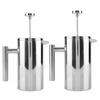 Double Walled Stainless Steel Coffee Maker French Press Tea Pot With Filter  Hand-Made Coffee Utensils For Making Coffee Tea
