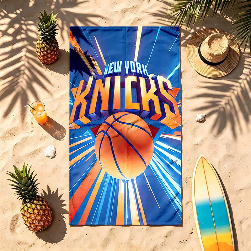 New York Knicks (14) Asciugamano da Spiaggia Resistente alla Sabbia Morbido e Confortevole Adatto per Piscina Campeggio Yoga e Immersioni Un Viaggio