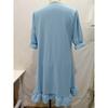 Spring Summer Women's Vintage Cotton Linen Dress, European American Style Solid Color Round Neck Half Sleeve Loose Flowy Midi Dress for Casual