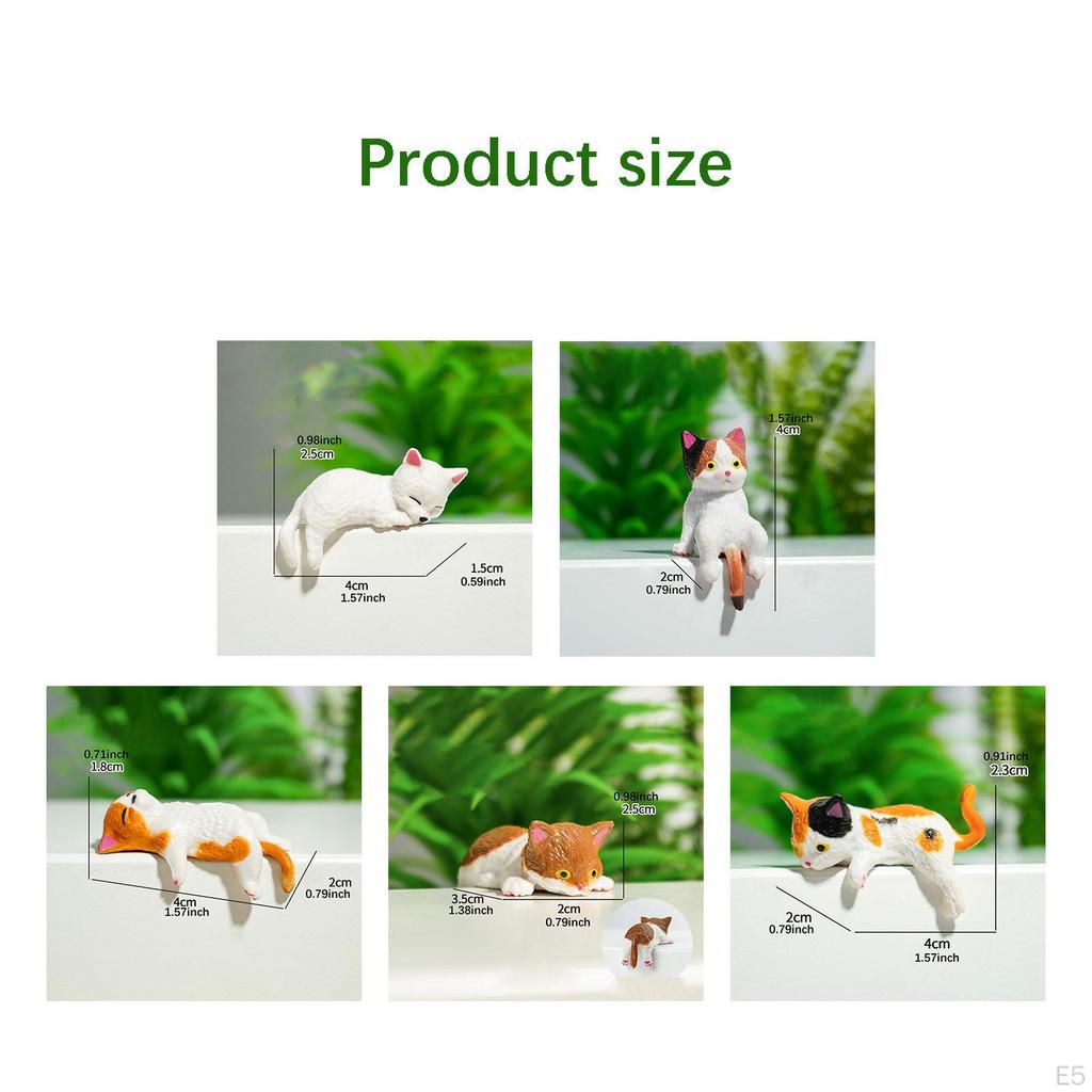 Cat Car Interior Accessories Figurines for Computer Display Adorable Crafts Decor Desk