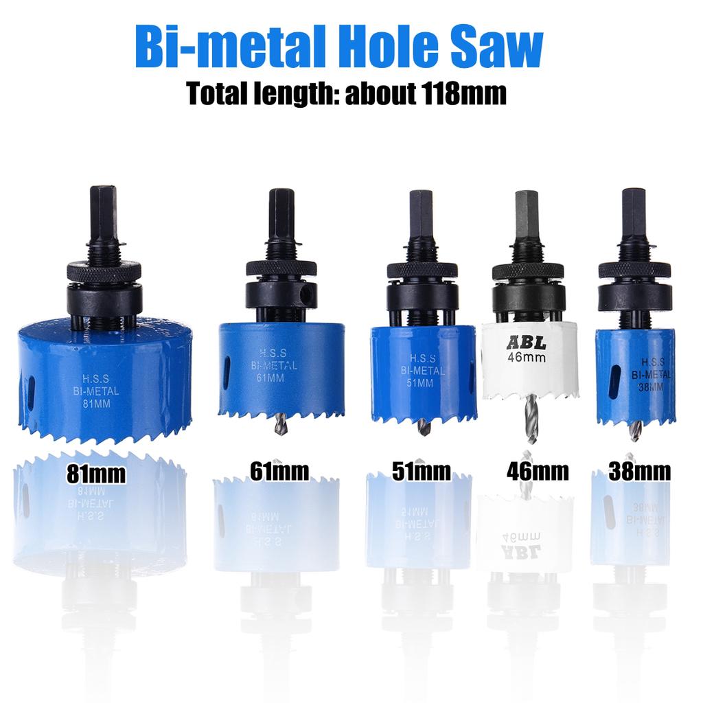 HSS Hole Saw Drill Bits Stainless Steel Metal Holesaw Reaming Drill 114mm