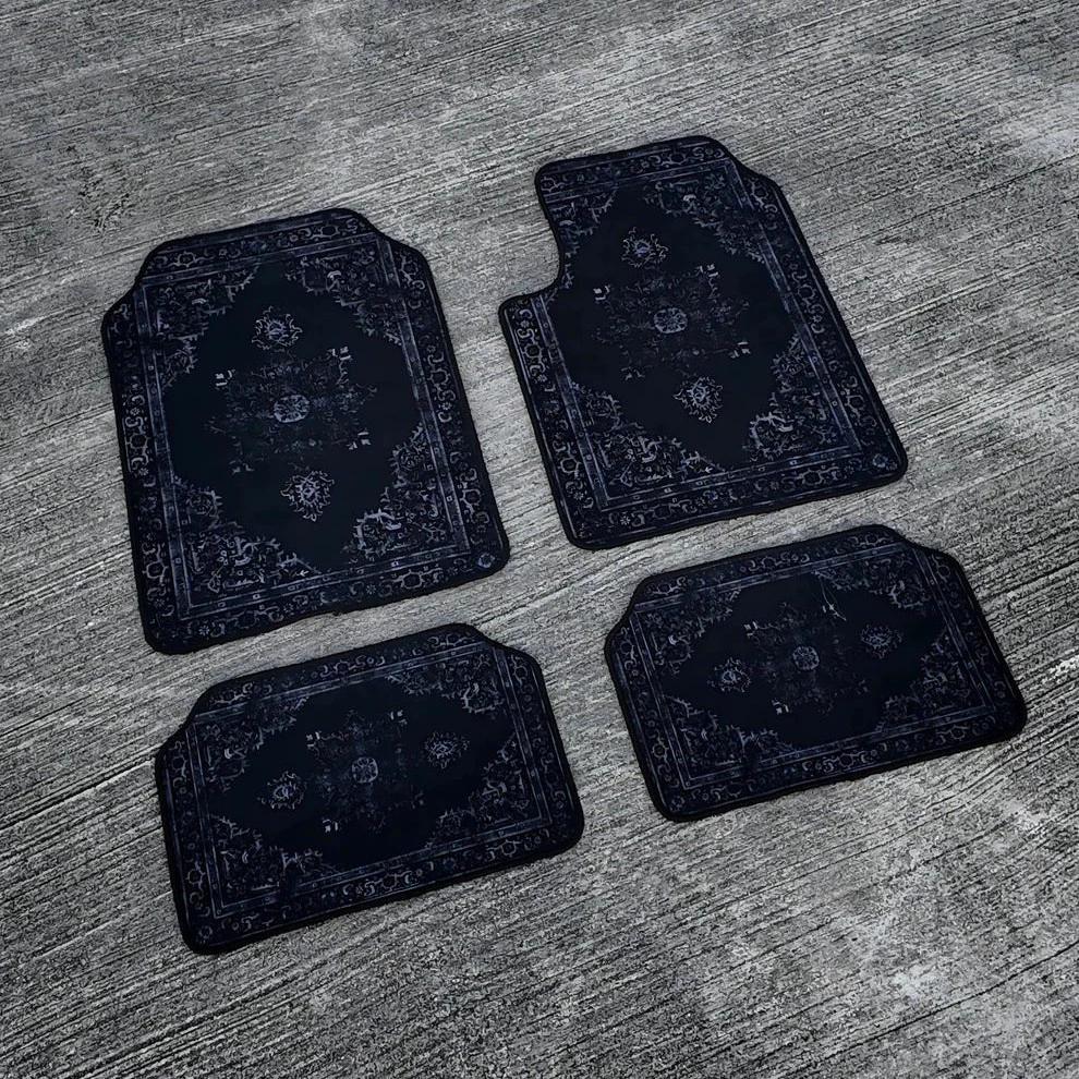 Vintage Persia Kilim Complete Car Foot Mat Machine Made Suede Anti-Skid PVC Bottom Wear Resistant Universal Car Interior Rug